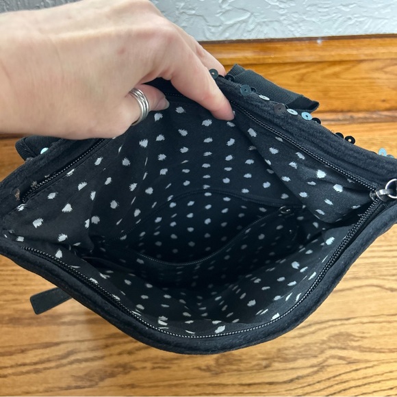 *SOLD*Juicy Couture | Sequined Faux Velvet Convertible Bowed Clutch - Picture 10 of 15